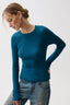 Juno Merino Blend Featherweight Sweater - Deep Teal