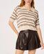 Scottie Sweater - Cream Brown Stripe