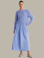 Evangeline Drop Shoulder Pullover - Blue Heron