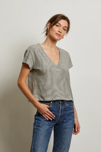 Rosie - Spandex Jersey V Neck