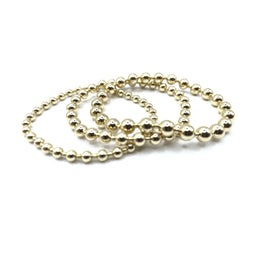 4mm+2mm+4mm Gold Bracelet 6.5"-7"