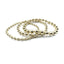 4mm+2mm+4mm Gold Bracelet 6.5"-7"