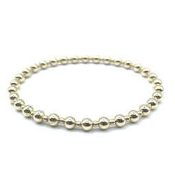 4mm+2mm+4mm Gold Bracelet 6.5"-7"