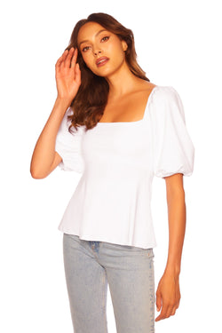 Puff Sleeve Top 8" - Sugar